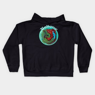 Believe Mermaid Painting Kids Hoodie